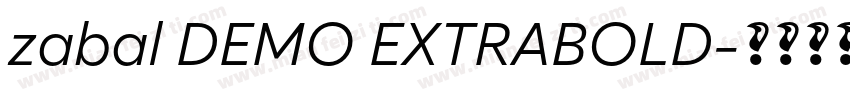 zabal DEMO EXTRABOLD字体转换
